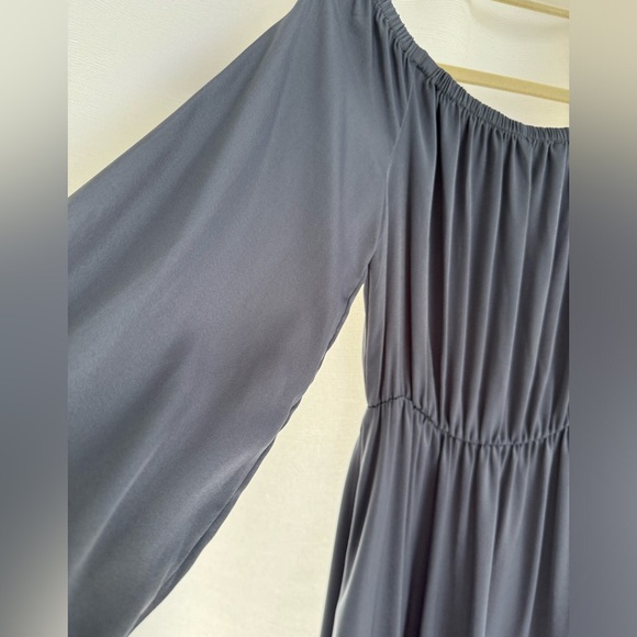 Blue size s midi with sleeves high low dress - Picture 3 of 6